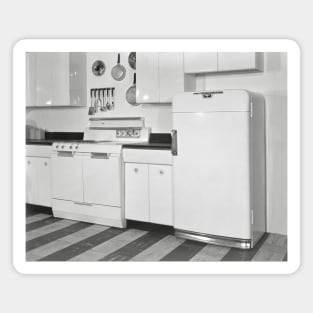 Mid-Century Kitchen, 1951. Vintage Photo Magnet